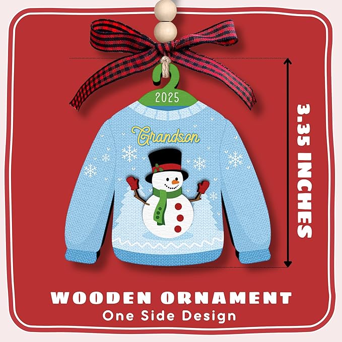 Grandson Ornaments - Grandson Christmas Ornament - Family Ornaments