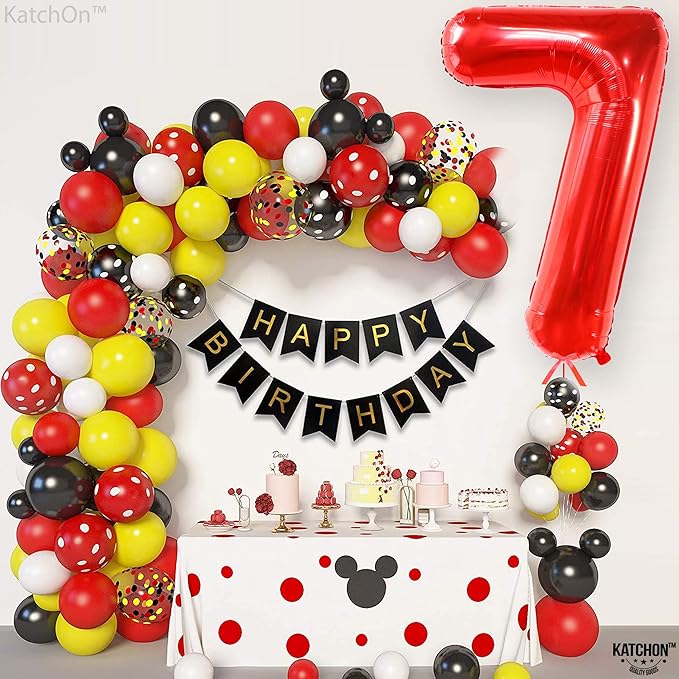 KatchOn, Giant Red Number 7 Balloon - 40 Inch | 7th Birthday Balloon