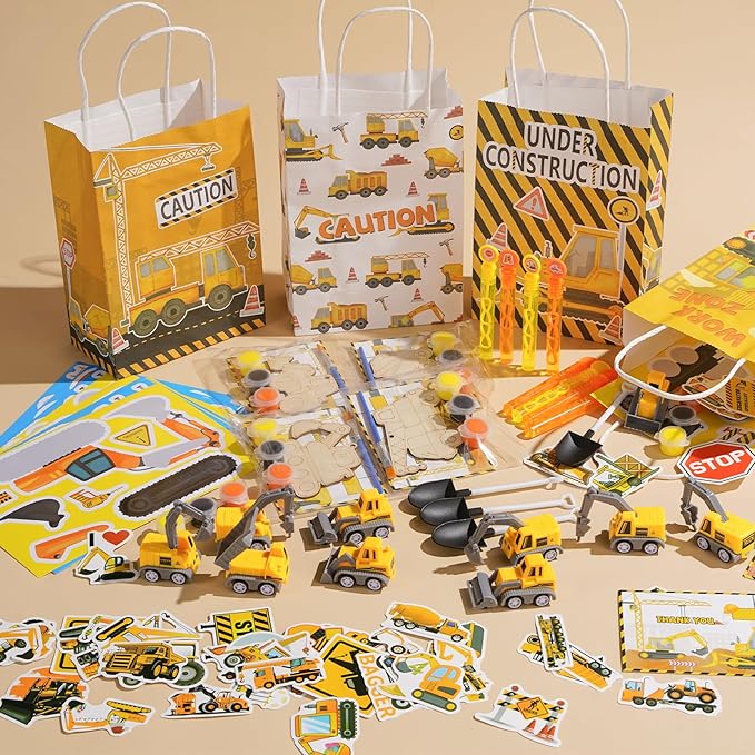 146Pcs Construction Party Favors Birthday Decorations Supplies for