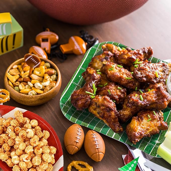 Tanlade 200 Pcs Football Paper Plates Football Party Decorations