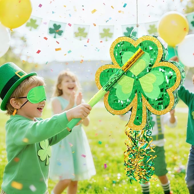 St Patricks Day Piñata St Patricks Day Party Game Green Shamrock