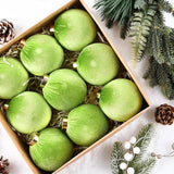 Velvet Ornaments for Christmas Tree Decorations - Lime Green Xmas