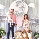 KatchOn, Big Silver Number 3 Balloon - 40 Inch | 3rd Birthday