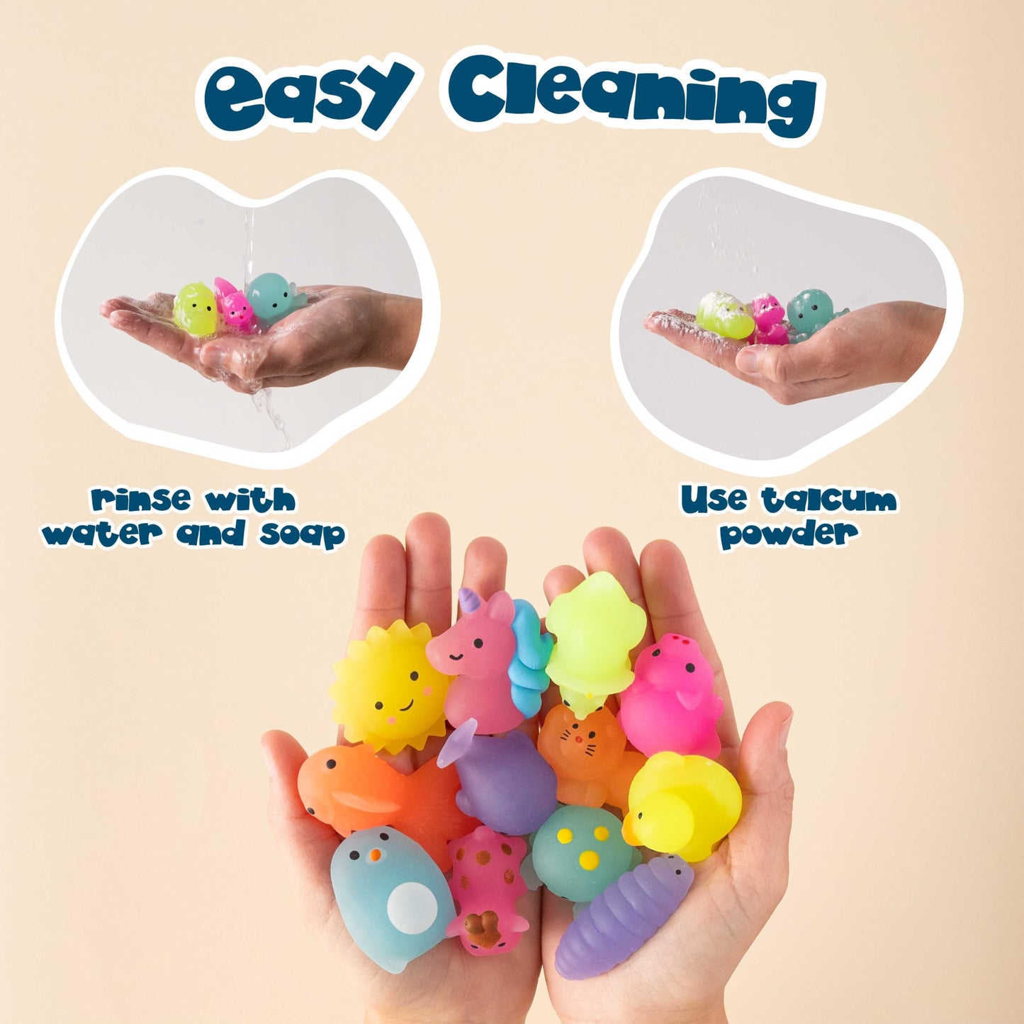 BONNYCO Mochi Squishy Toys Bulk for Kids Party Favors Pack 40. Goodie