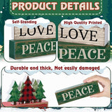 4 Pcs Christmas Table Decor Christmas Tree Centerpiece Joy Peace
