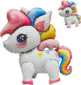 Self Standing Unicorn Animal 4D Foil Balloons For Unicorn Theme Kids