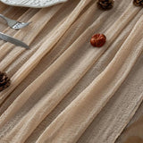 Keketoarrange 6pcs Deep Beige Cheesecloth Table Runner Rustic Boho