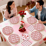 200Pcs Valentine's Day Decorations Happy Valentine Plates