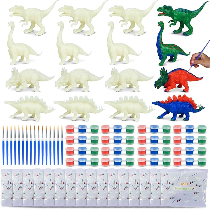 Dinosaur Party Favors for Kids Painting Kit Pack 16 Dinosaur Goodie