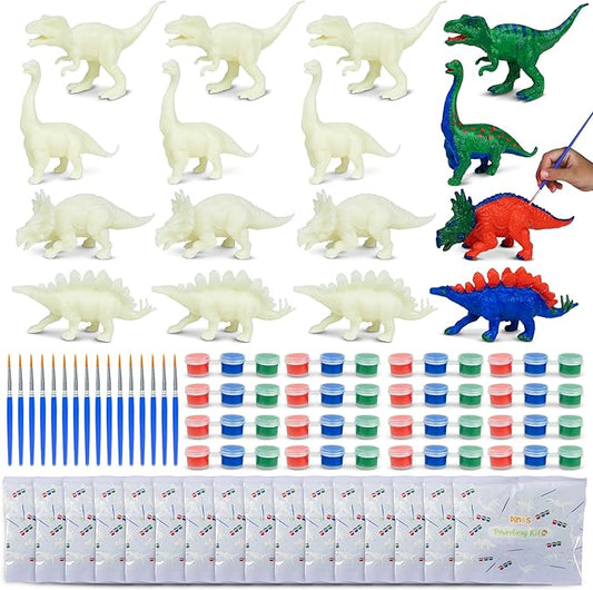 Dinosaur Party Favors for Kids Painting Kit Pack 16 Dinosaur Goodie