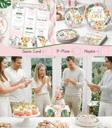 Cocomigo 184pcs Wild One Birthday Decorations Girl Wild One Party
