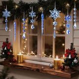 18pcs Crystal Christmas Ornaments for Christmas Tree Decorations-Dark