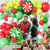 104pcs Whimsical Christmas Balloon Garland Arch Kit with Giant Candy