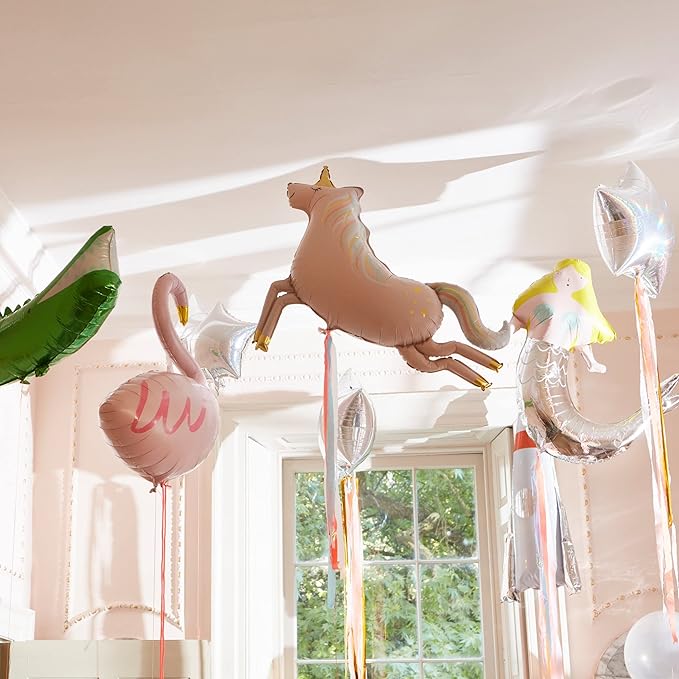 Meri Meri Magical Unicorn Foil Balloon Pack of 1 XL Pastel Rainbow