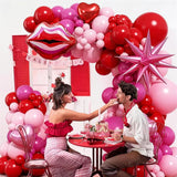 Valentines Day Balloon Arch Kit Hot Pink Red Balloon Garland with