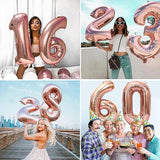 263 Pcs Rose Gold Birthday Decorations for Women All Ages Party