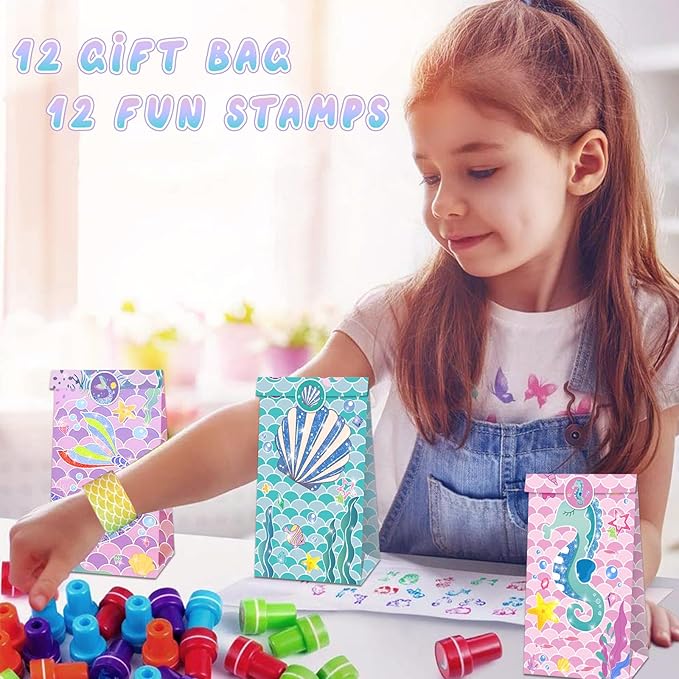 Bluegogo 132 Pcs Mermaid Party Favors Mermaid Birthday Party