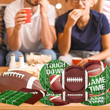 Football Plates and Napkins 100Pcs Football Party Supplies Touchdown