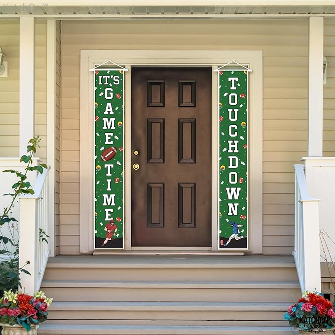 KatchOn, XtraLarge Football Porch Banner - 72x12 Inch | Football