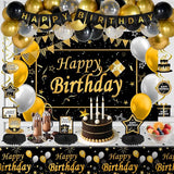 Black and Gold Birthday Decorations Brithday Party Decorations for