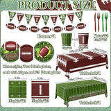 178Pcs Football Party Supplies Tableware Kit Serve 25 Football Party