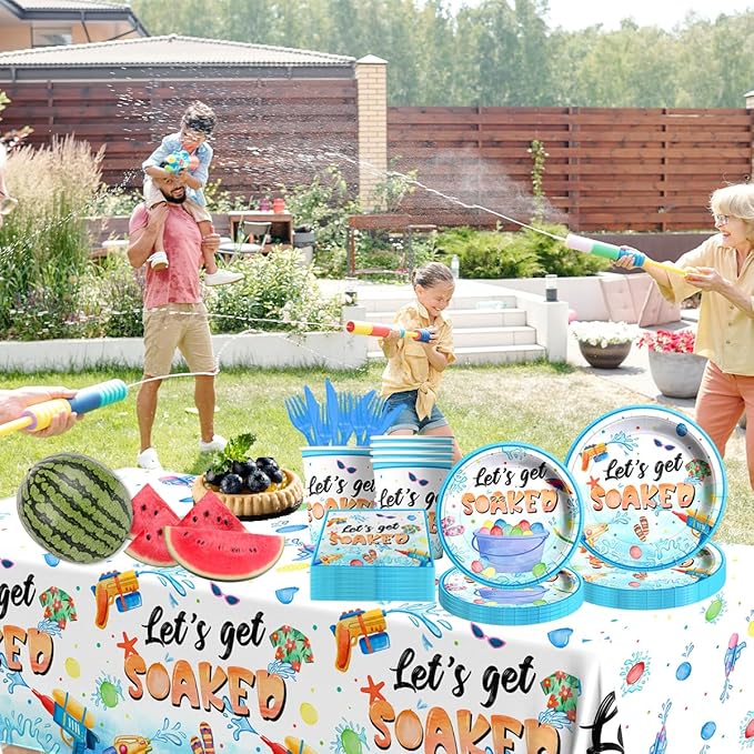 Summer Party Decorations 142Pcs Water Gun Party Decorations