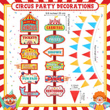 ShinyRelief 15 Pcs Circus Decorations Carnival Striped Awning Porch
