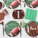 Football Party Supplies Set for 24 Disposable Paper Plates and