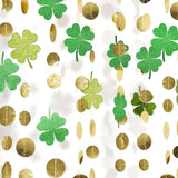 52Ft Shamrock Garlands 4Packs Glitter Green St Patrick's Day