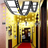 Movie Party Decorations Bulk 12 ft Filmstrip Banner Ceiling Decor