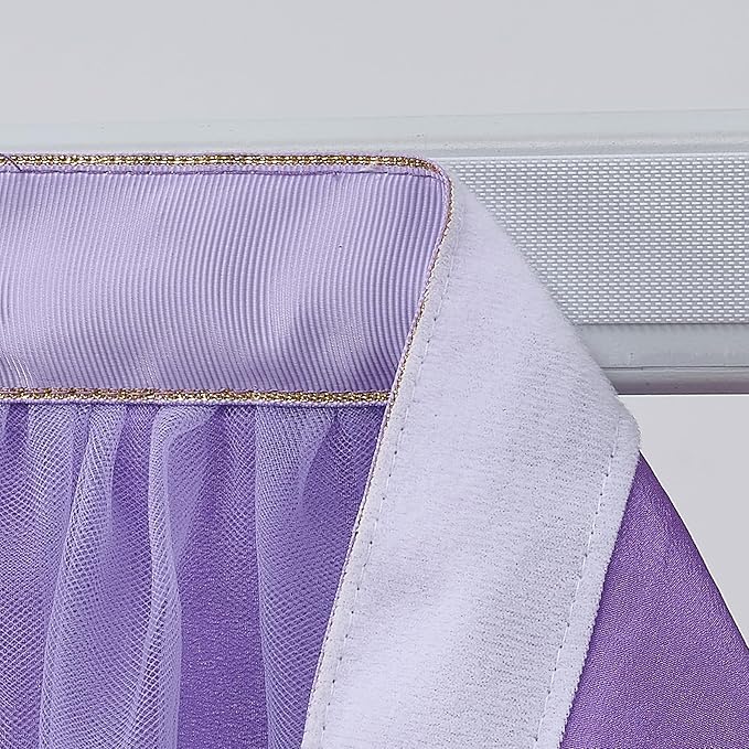Purple Tulle Table Skirt Baby Shower Table Cloth for Rectangle