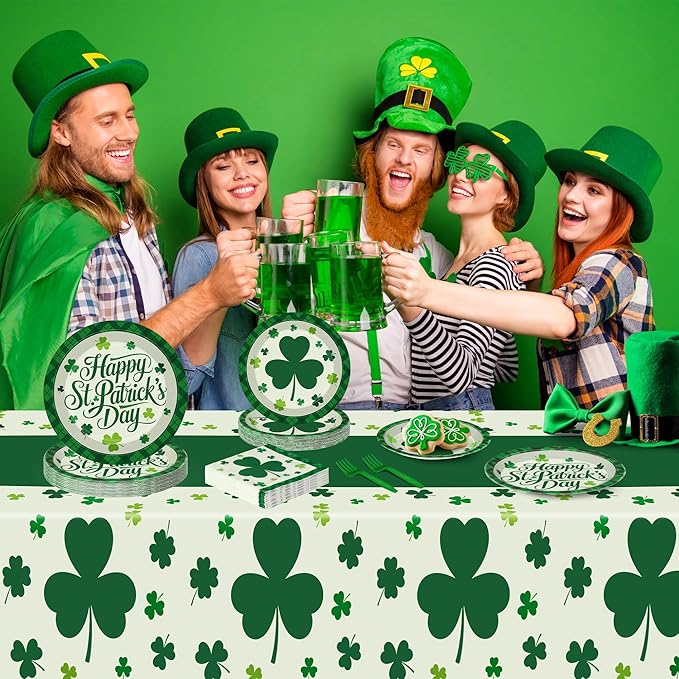 122 Pcs St Patricks Day Decorations Serves 30 Disposable St Patricks