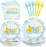96Pcs Duck 1st Birthday Party Decorations Duck One Birthday Bubble