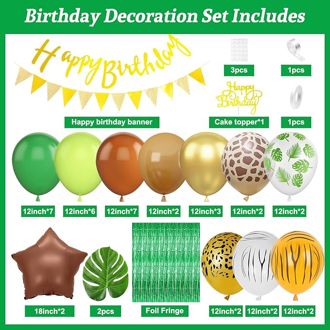Jungle Safari Birthday Decorations Safari Theme Party Supplies with
