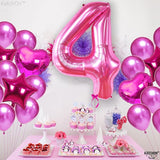 KatchOn, Hot Pink 4 Balloon Number - 40 Inch | 4th Birthday Balloons