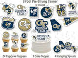 Georgia Tech Party Supplies for GT Football, Birthday Gift,