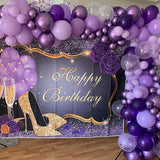 Togvu Balloon Purple and White, 60 Packs 12 Inch Dark Light Metallic