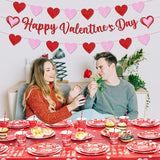 Valentine's Party Decorations 196 Pcs Valentines Plates and Napkins