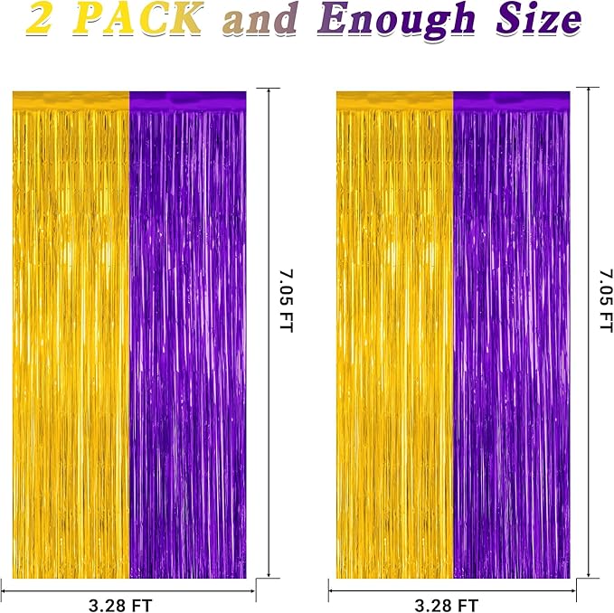 2 Pack Graduation Backdrop, 3.28 FT x 7.05 FT Grad Party Decorations
