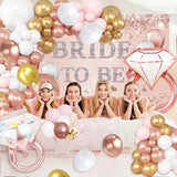 121 Pcs Bachelorette Party Decorations Kit Rose Gold Bridal Shower