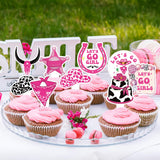 Yoomod 36PCS Cowgirl Cake Cupcake Toppers for Disco Let's Go Girls