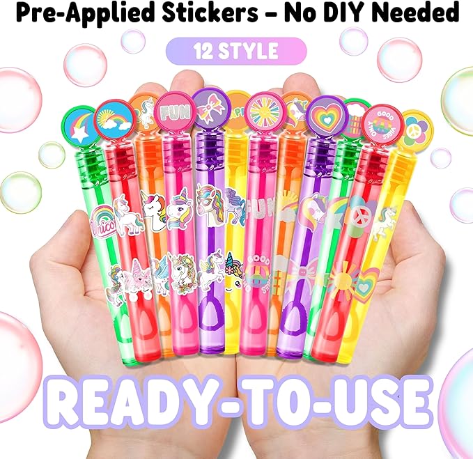 Cute Unicorns Party Favors for Kids 24PCS Magical Mini Bubble Wands