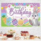 Easter Birthday Decorations Happy Birthday & Happy Easter Banner