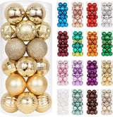 XmasExp 24ct Christmas Ornaments Shatterproof Christmas Ball Ornaments