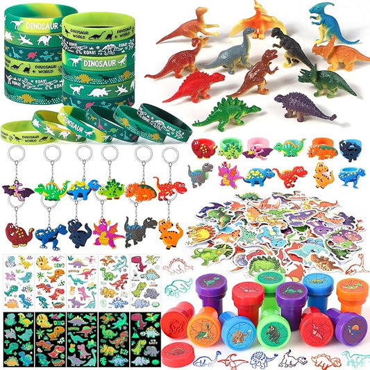 132Pcs Dinosaur Party Favors Dino Birthday Supplies Kids Mini