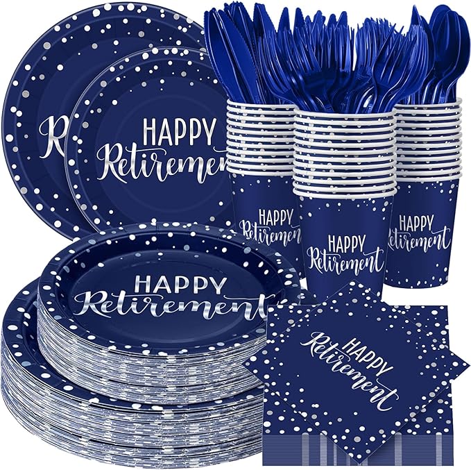 Pickmesh 384 Pcs Retirement Party Decorations Happy Retirement Paper