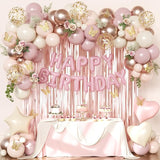 Dusty Pink and Gold Birthday Decorations for Women Girls Dusty Pink