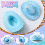 Vesici 20 Pcs Mini Cowgirl Hats Western Tiny Blue Boots Cowboy Shot