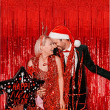 20 Pack Red Streamers Party Backdrop Christmas Decorations Foil