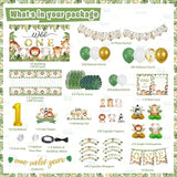 Wild One party Decorations 150 Pcs Jungle Animal Party Supplies